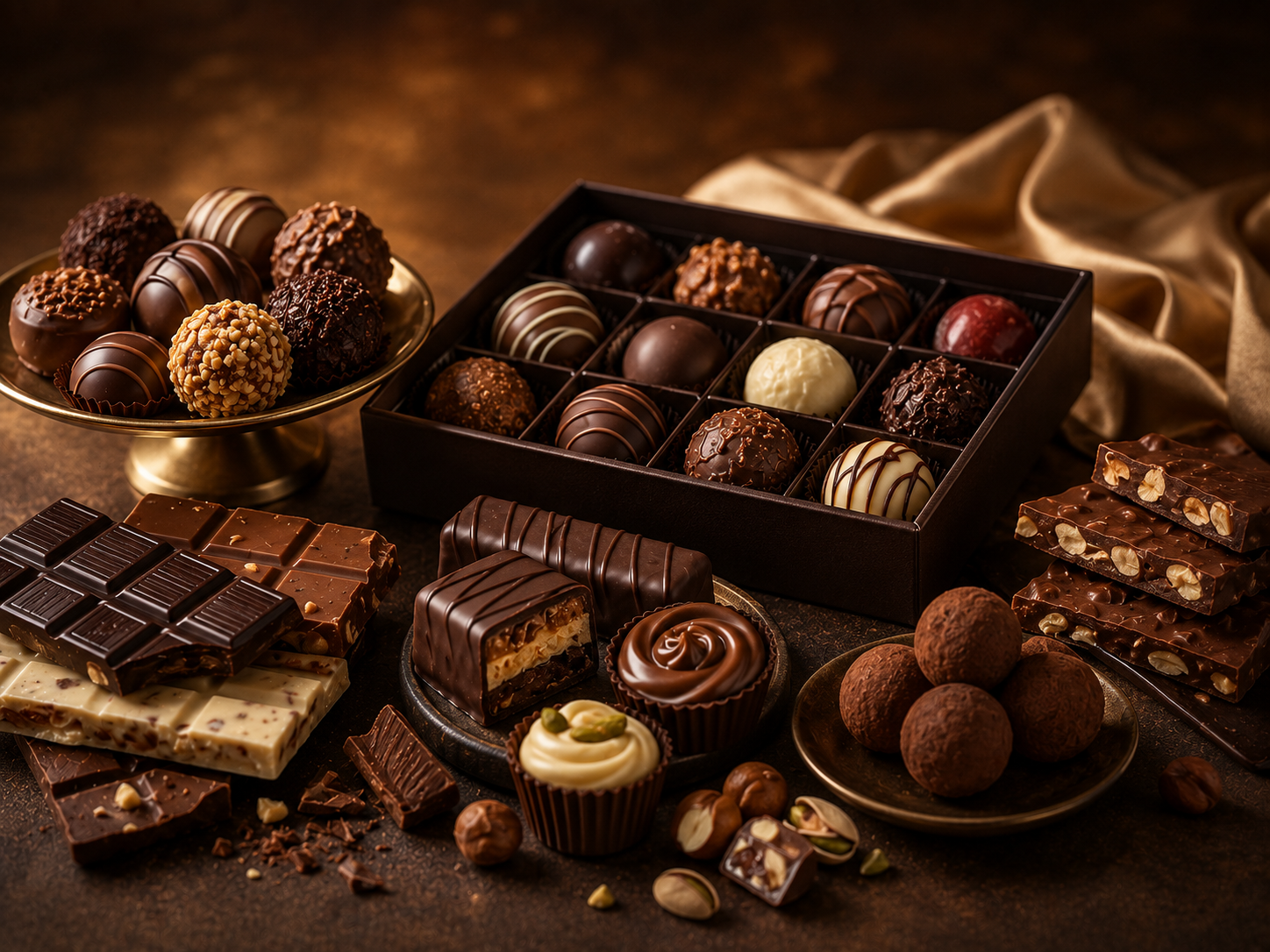 الشوكولاتة والحلويات الفاخرة